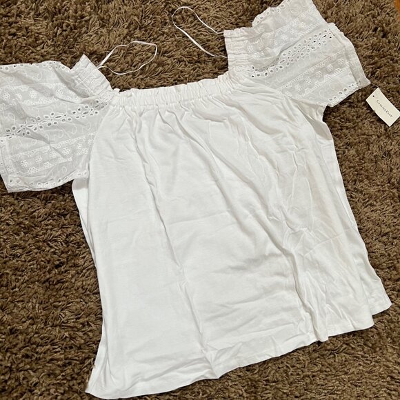 Charter Club Women's White Blouse Size XL NWT - Picture 2 of 5